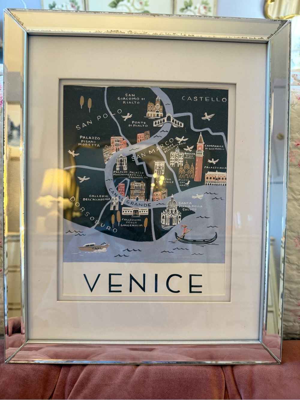 Rifle Paper Co Venice Illustration Framed DIY